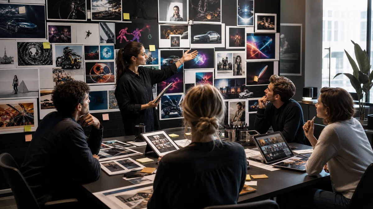 Advertising agency concept development workflow with AI VEO
