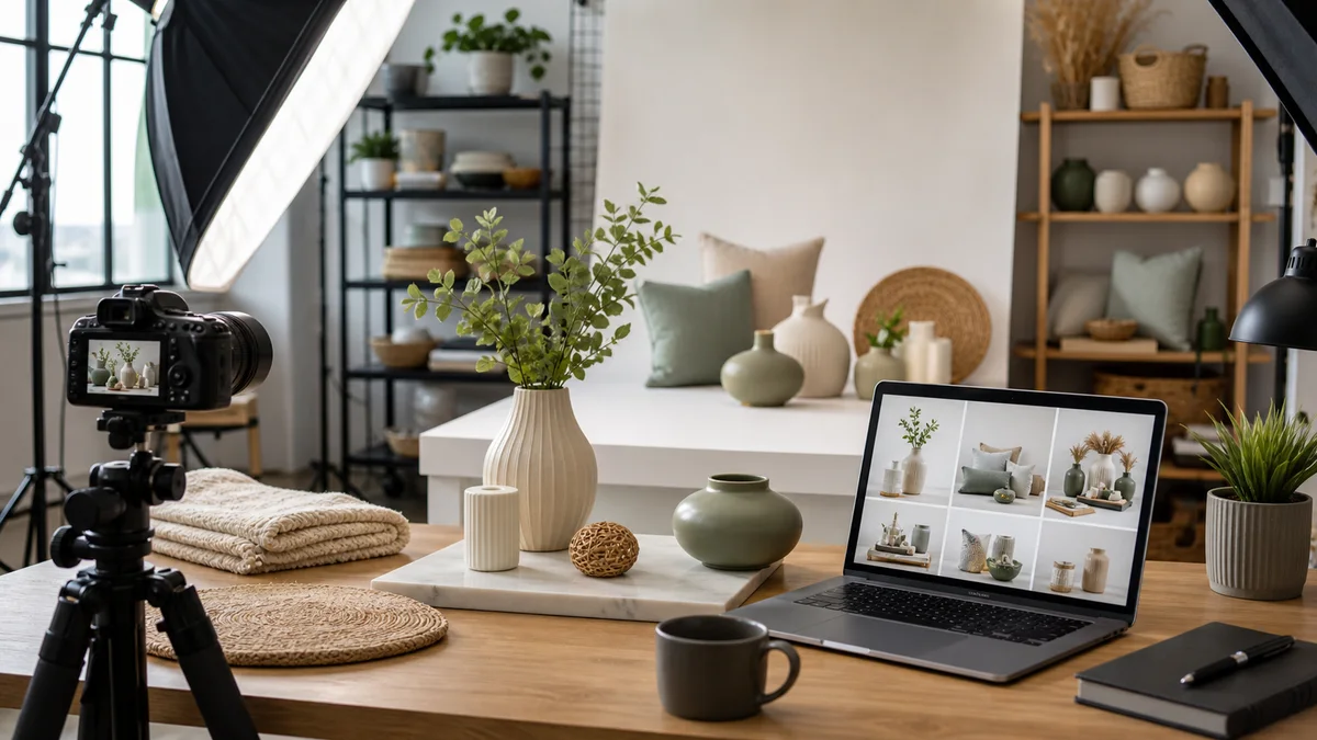 E-commerce product photography workflow created with AI VEO