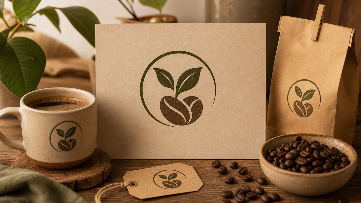 Organic coffee shop logo