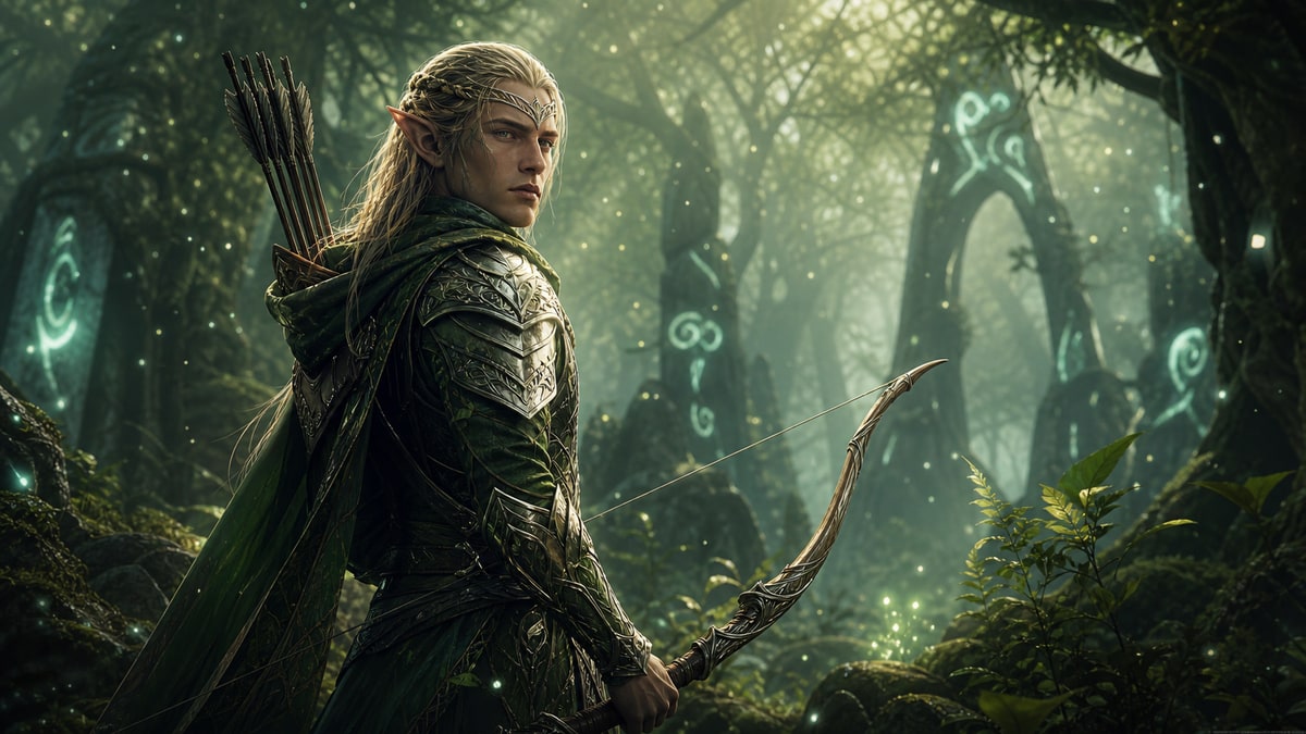 Elven warrior portrait