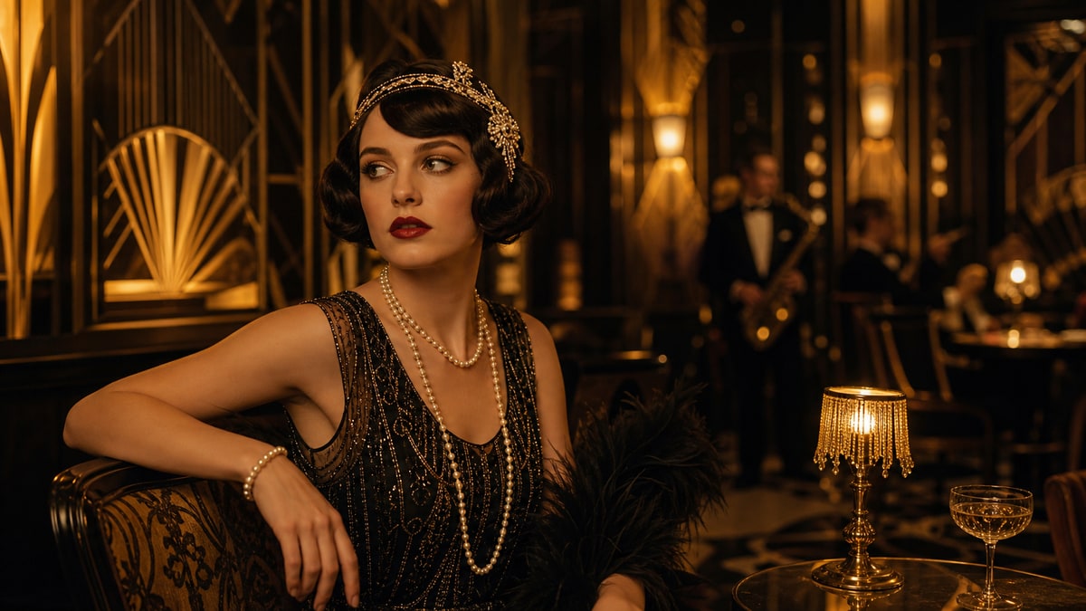 1920s flapper portrait