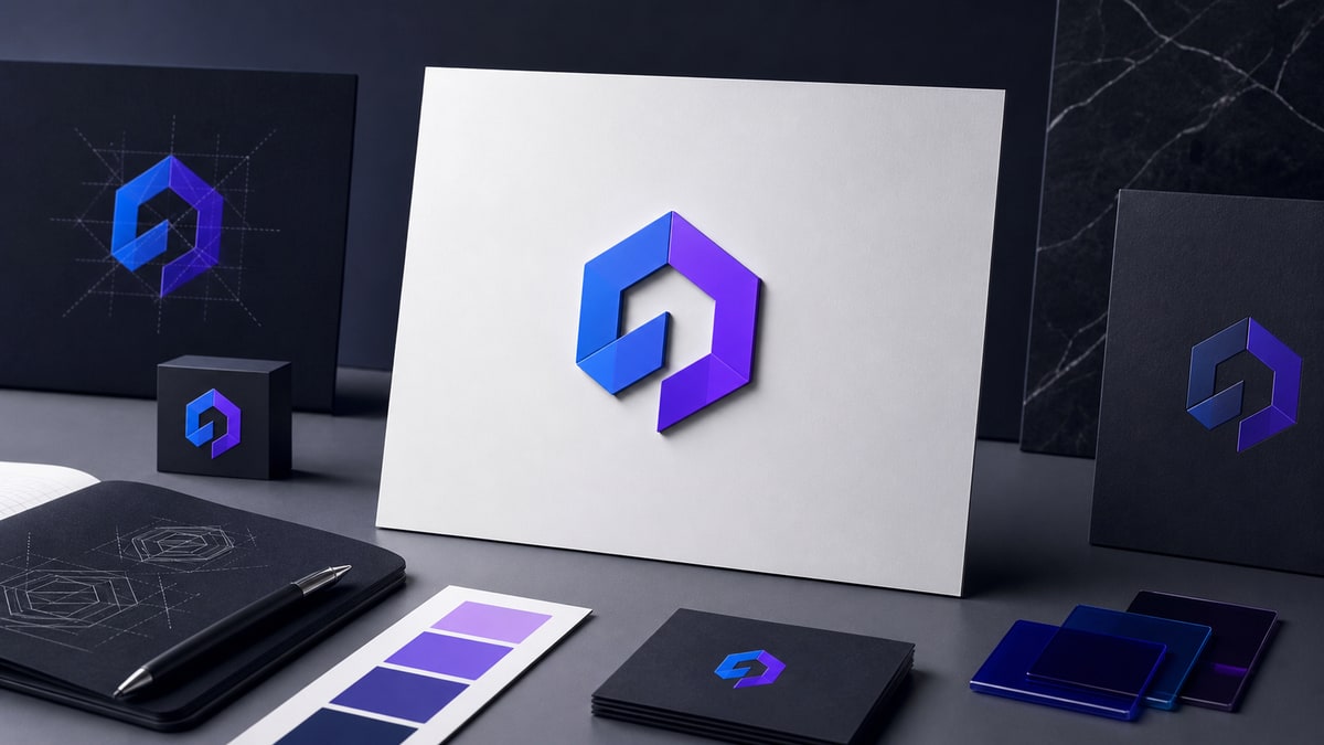 Geometric tech startup logo