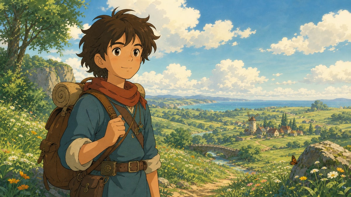 Studio Ghibli style character