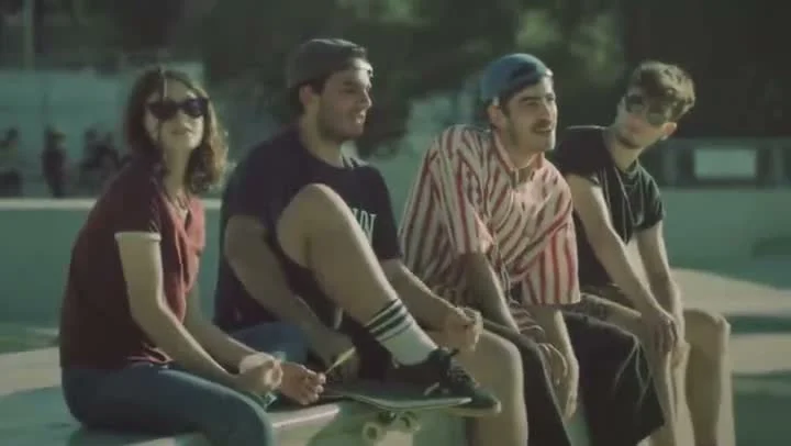 AI-generated Friends at Skate Park video created with VEO 3.1