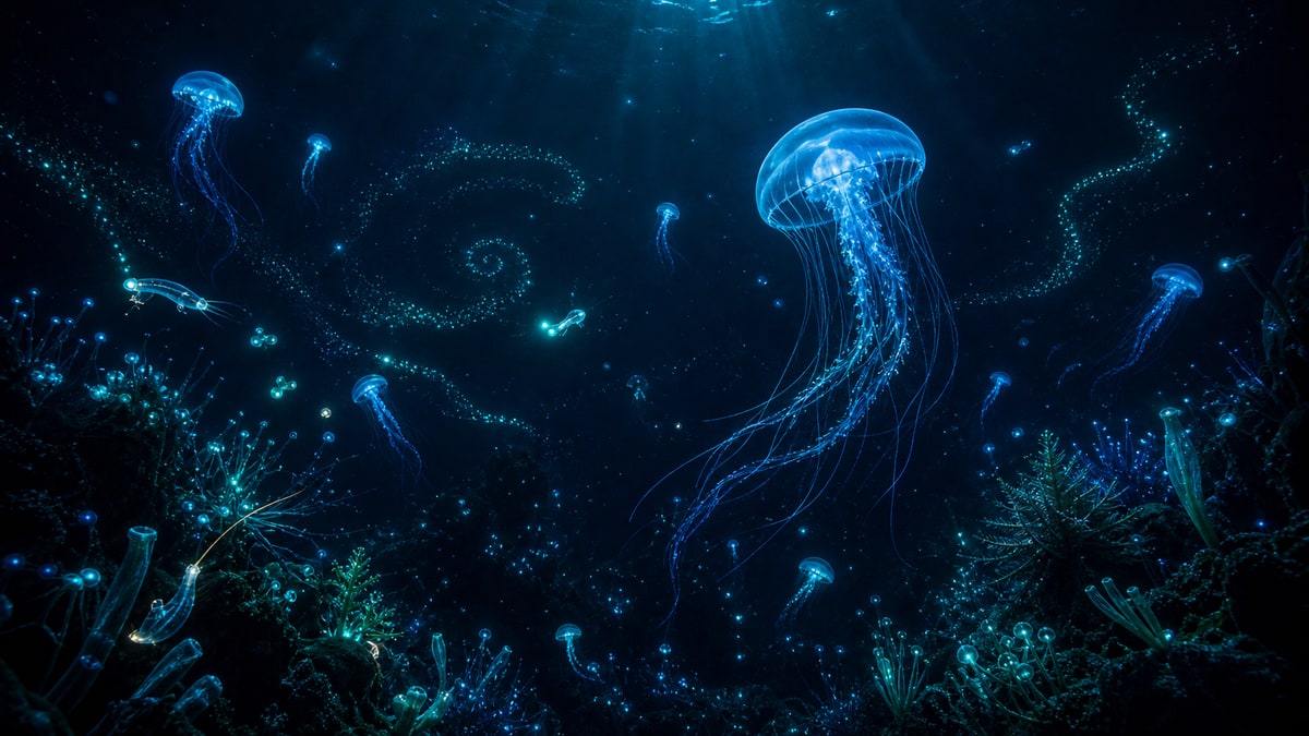 Deep sea bioluminescence