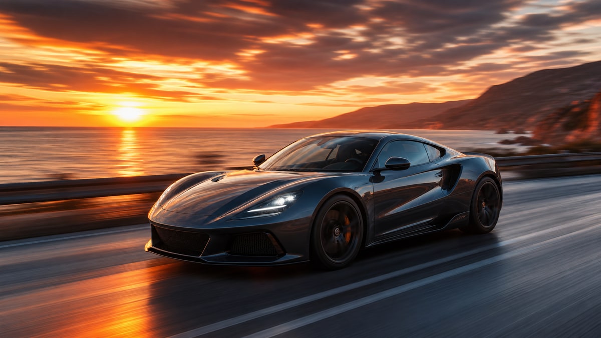 Sports car panning shot
